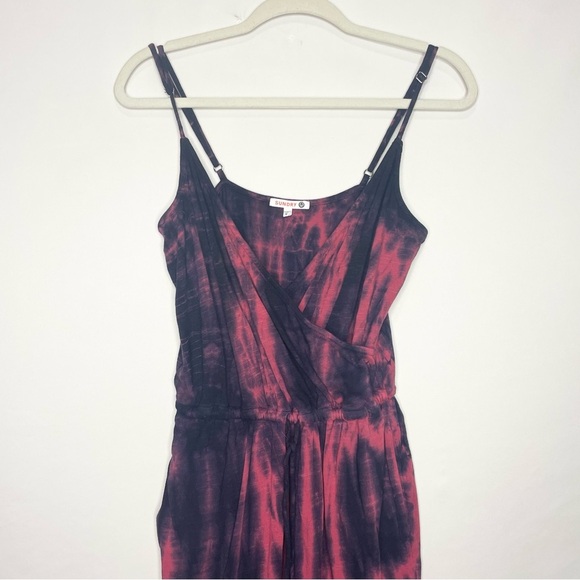 Sundry Wrap Front Spaghetti Strap Jumpsuit in Navy & Sailor Red - Picture 9 of 13